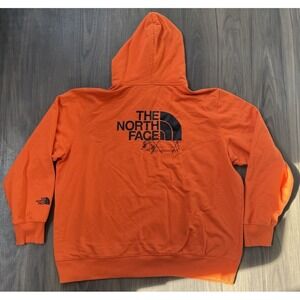 The North Face Recycle Expedition Graphic Orange Hoodie Mens Size XXL‎